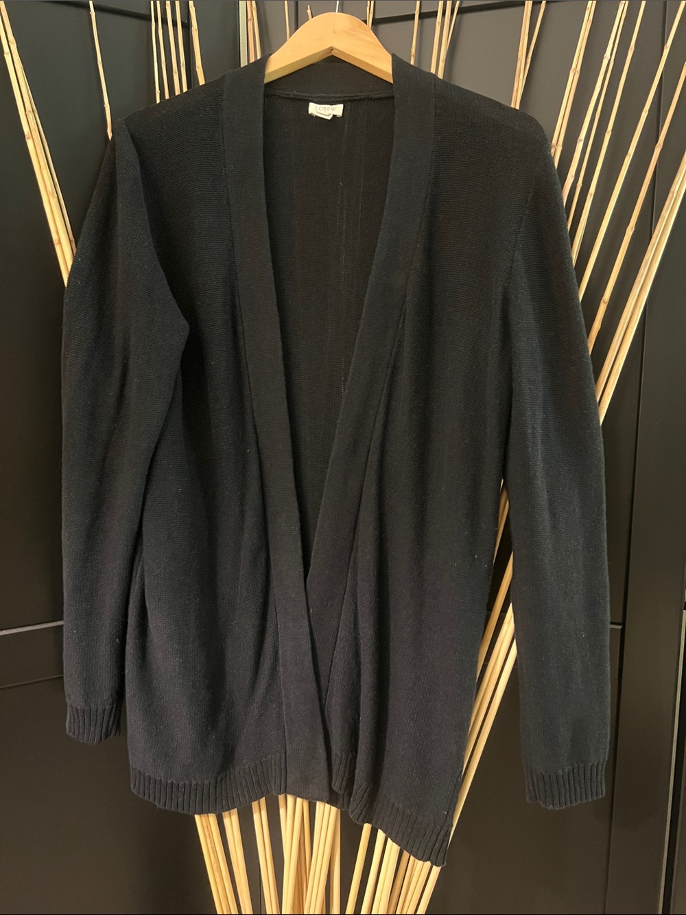 J. Crew Black Linen Cotton Cardigan